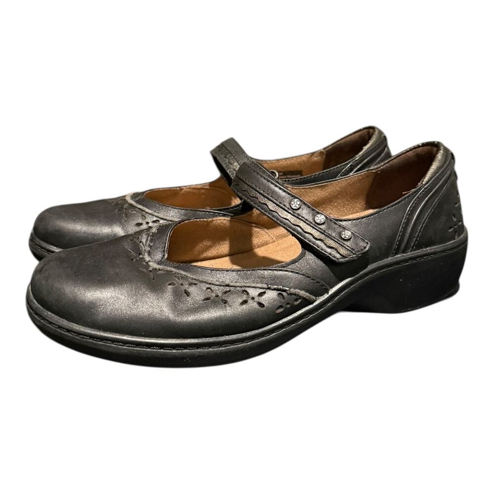 Aravon Shoes Women’s Size 8.5 D Jodi Mary Jane Black Leather Comfort Low Top